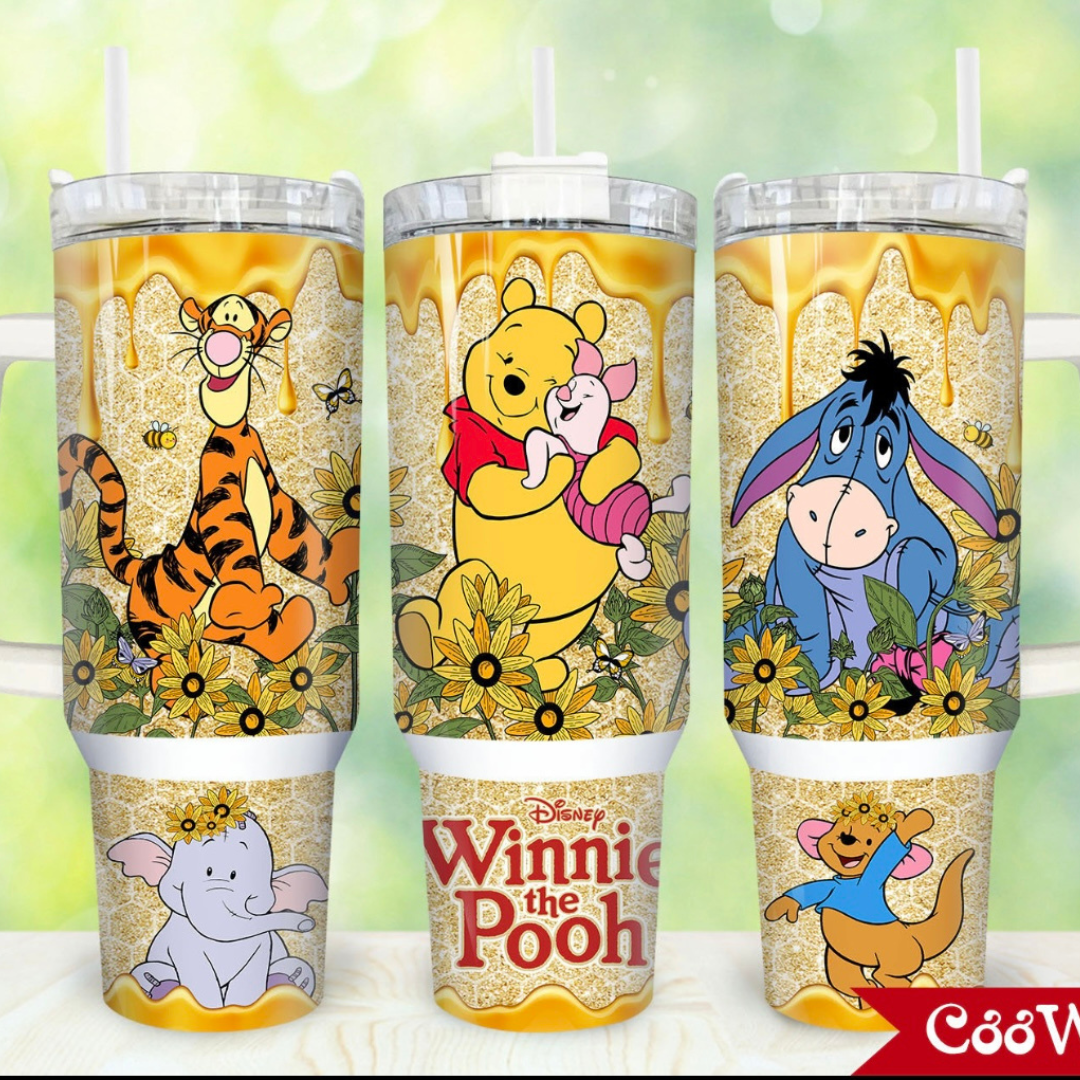 Winnie The Pooh Stanley Cup 40 Oz I Cant Adult Today Take Me To Disney  Honey Bear 40Oz Stainless Steel Tumbler With Handle And Straw Lid -  Laughinks