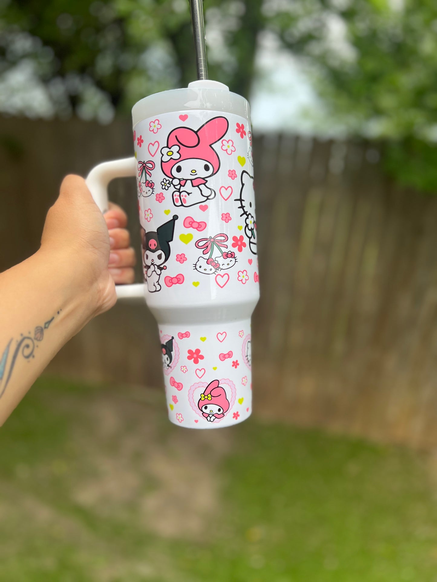 Sanrio Kitty and friends spring time 40oz tumbler