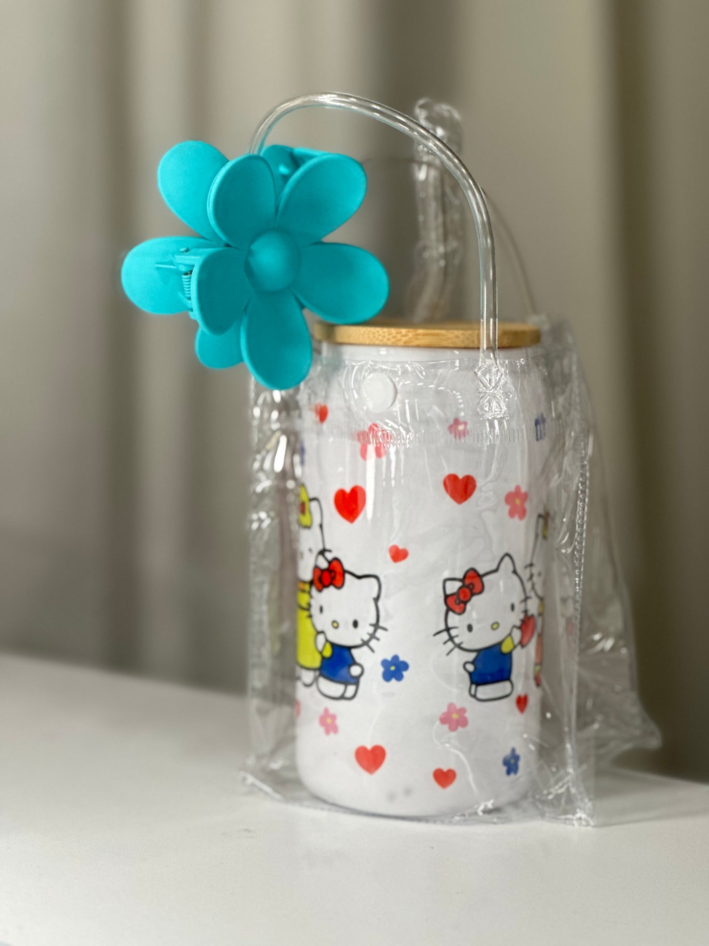 Kitty Mother’s Day glass cup set