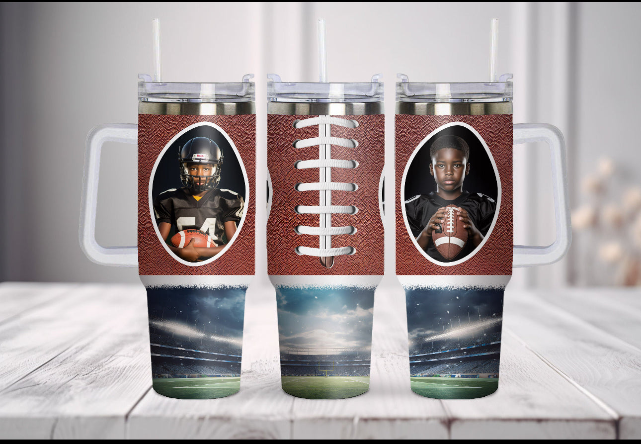 Football 🏈 photo 40oz tumbler