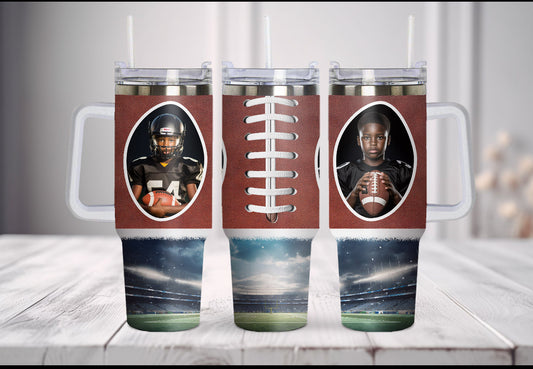 Football 🏈 photo 40oz tumbler