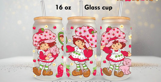 Strawberry 🍓 shortcake glass cup