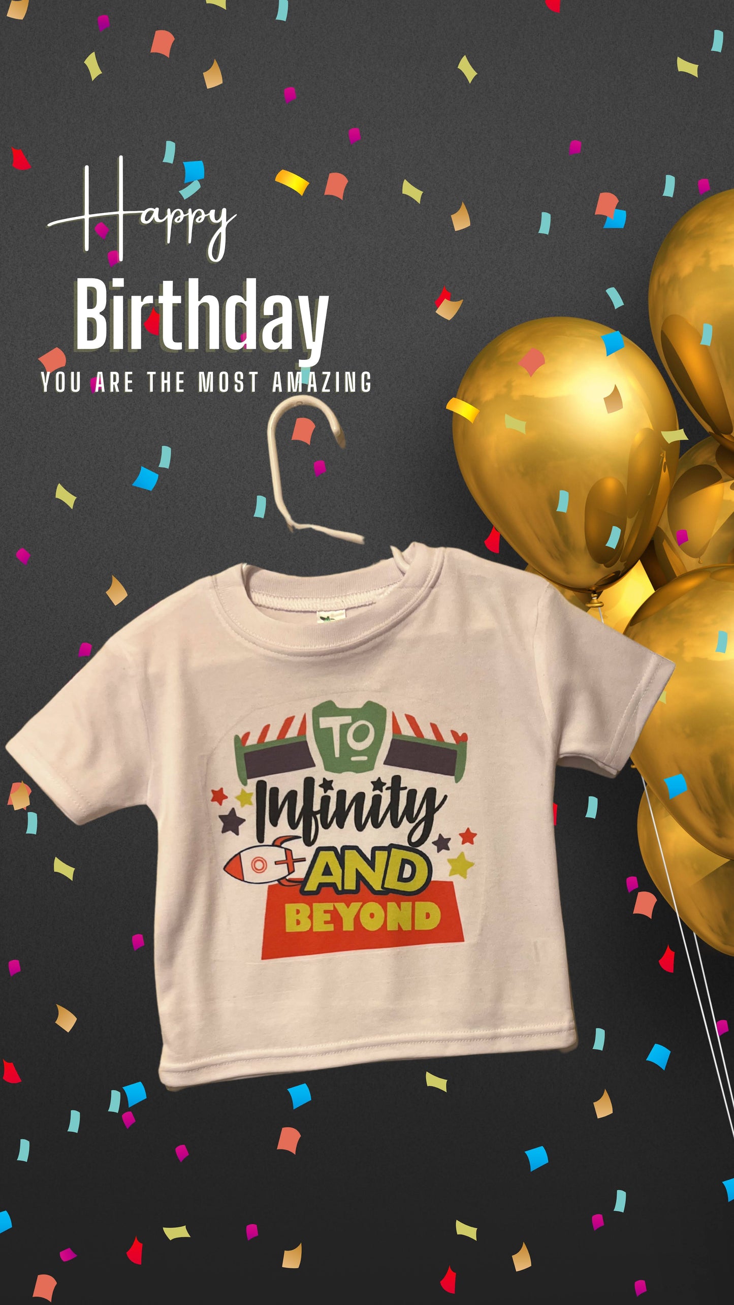 to infinity and beyond birthday t-shirt