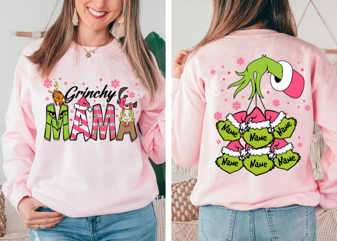 Grinchy Mama personalized Crewneck