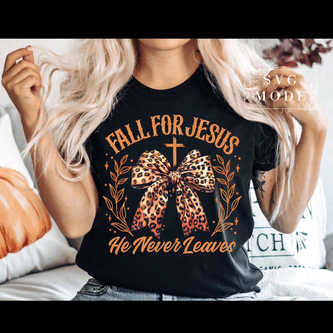 Fall for Jesus he never leaves 🍂 Crewneck