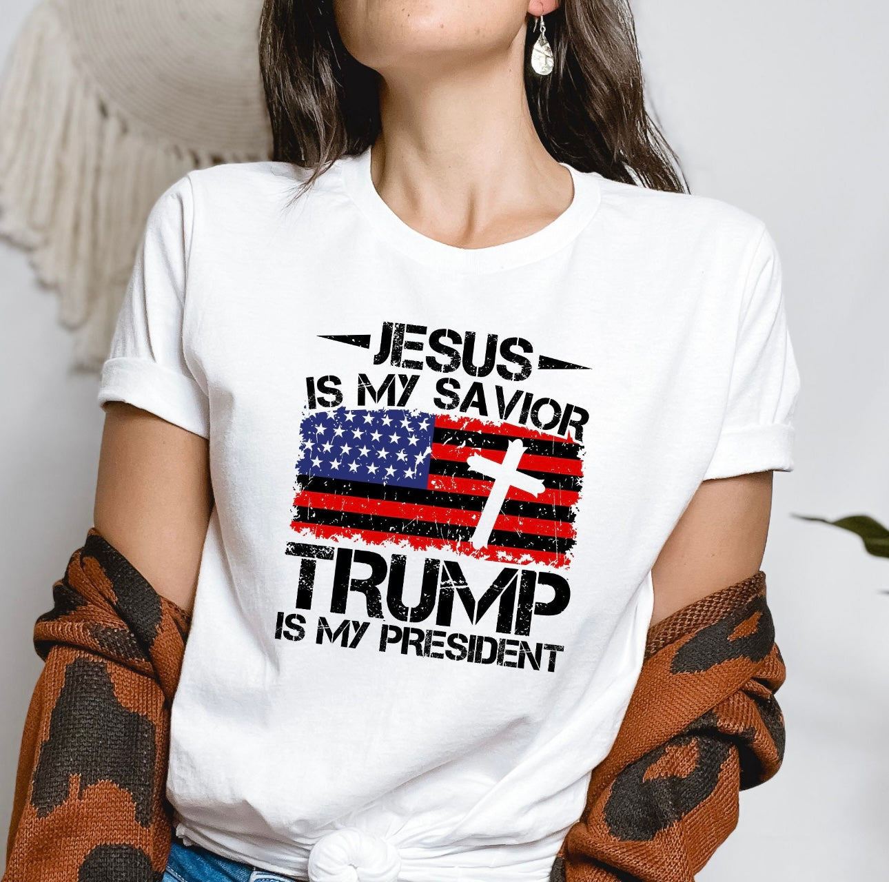 Jesus is my savior, Trump is my president tshirt