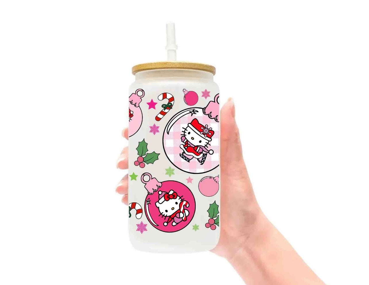 Hello Kitty Christmas ornaments glass cup