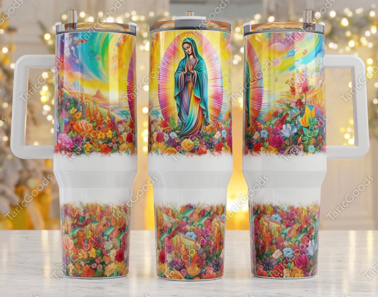 Virgin Mary colorful 40oz tumbler