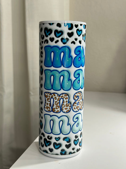 blue mama cheetah tumbler