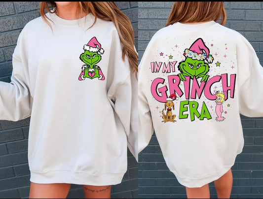 In my Grinch Era Crewneck