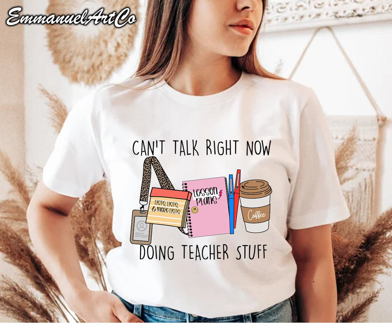 Can’t talk right now doing teacher stuff tee/crewneck
