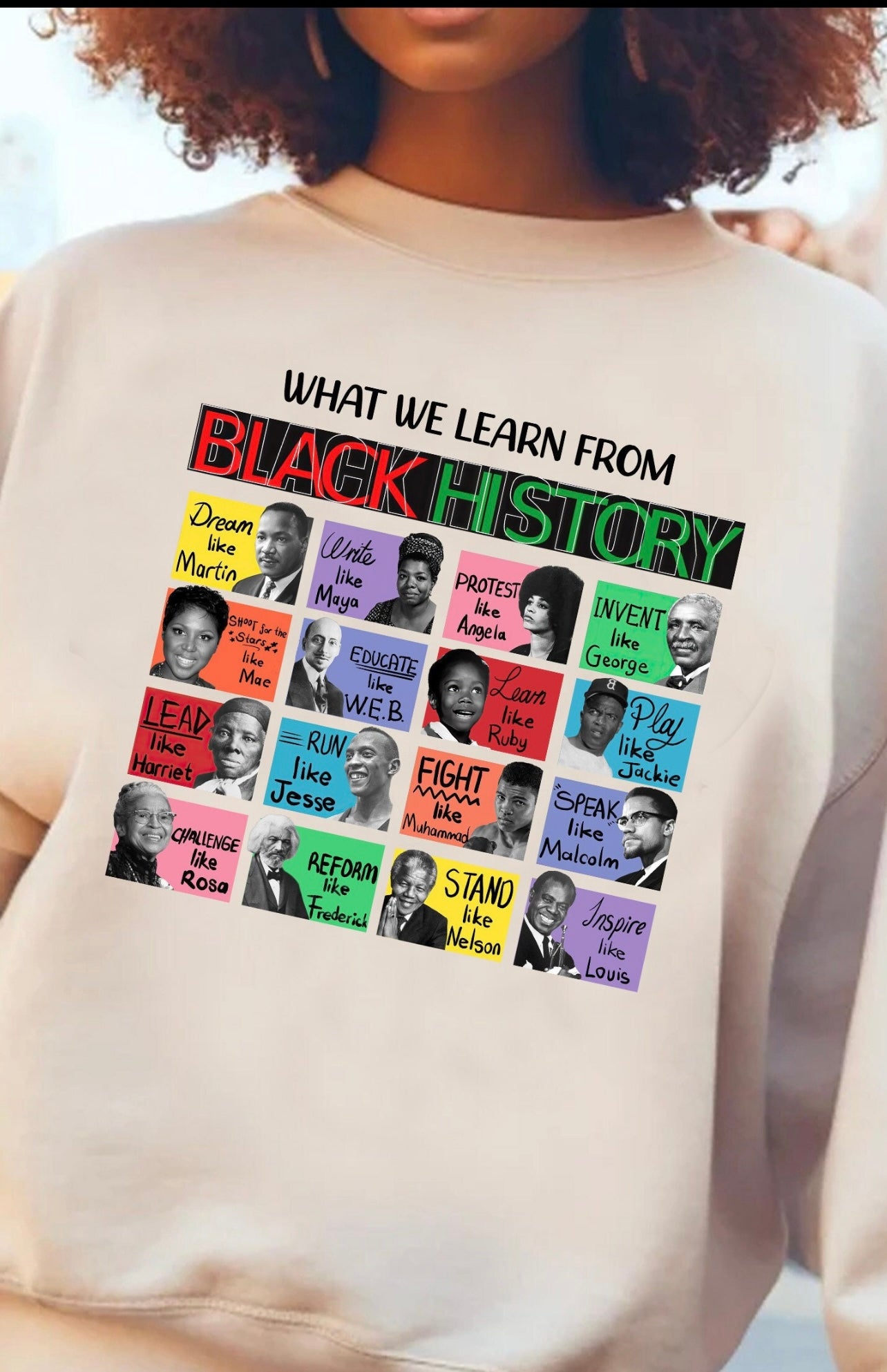 What we learn from black history tee/crewneck