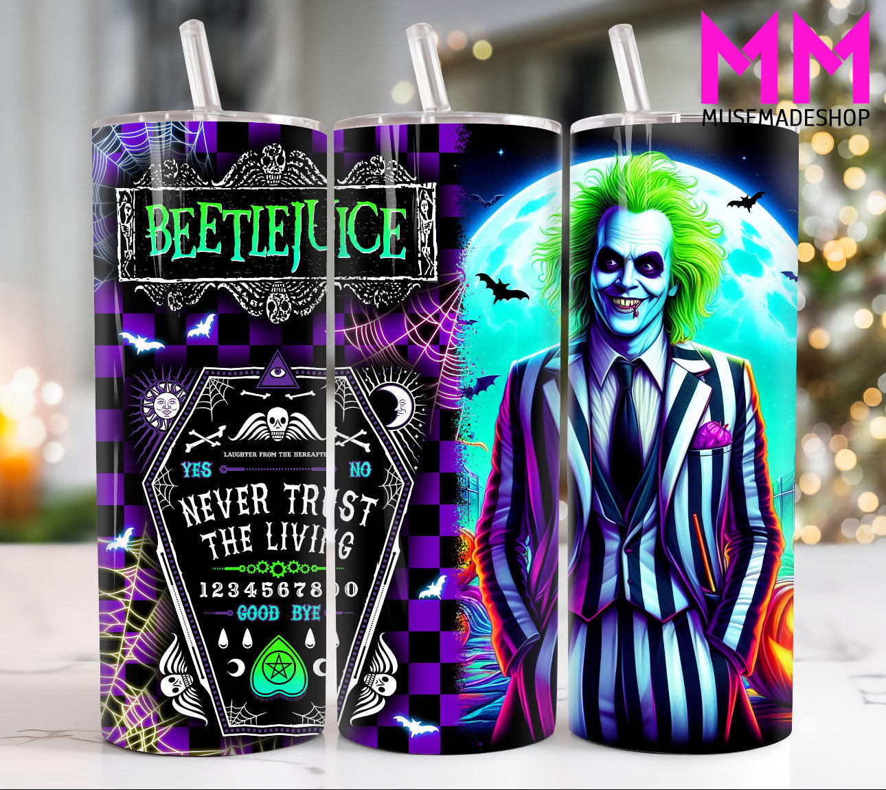 Beetle juice 20oz stainless steel tumbler