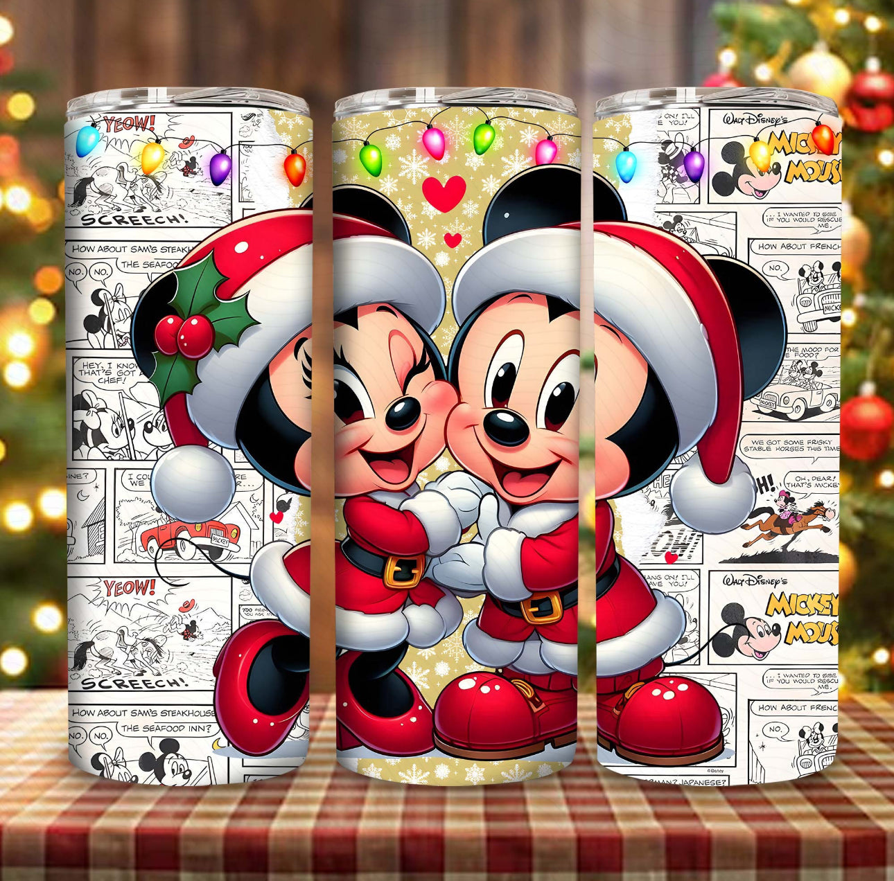 Minnie & Micky Christmas 20oz tumbler