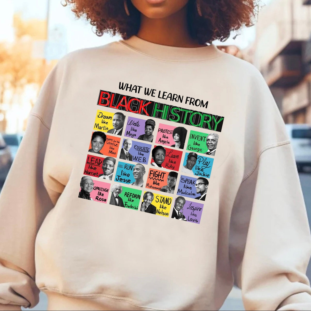 What we learn from black history tee/crewneck