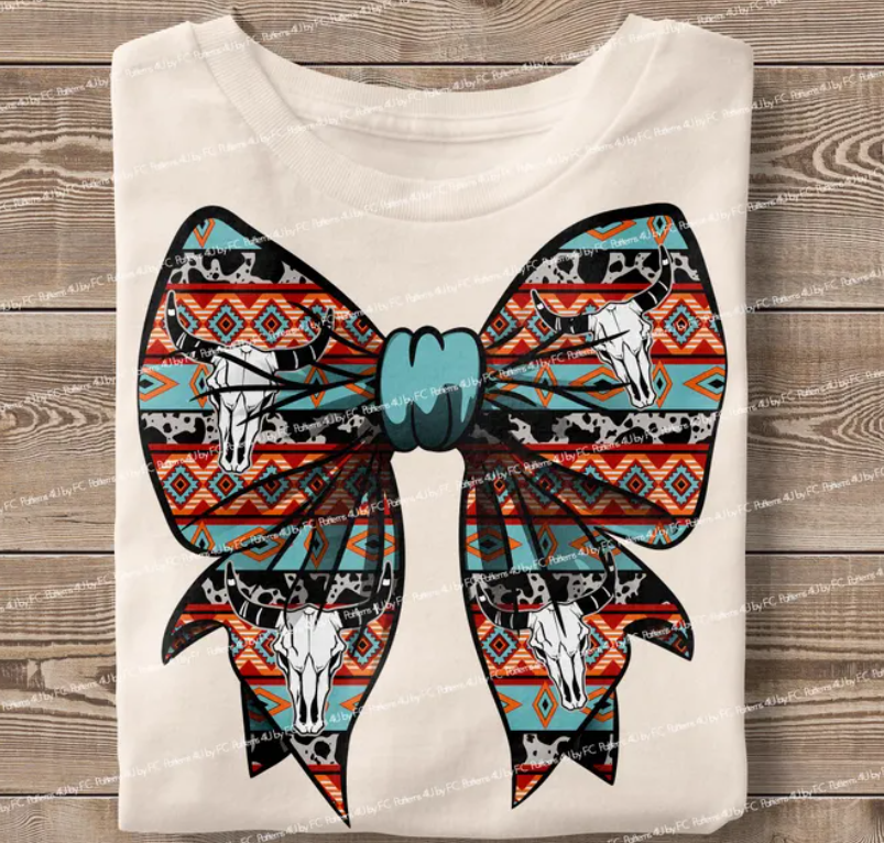 Aztec cow print tshirt