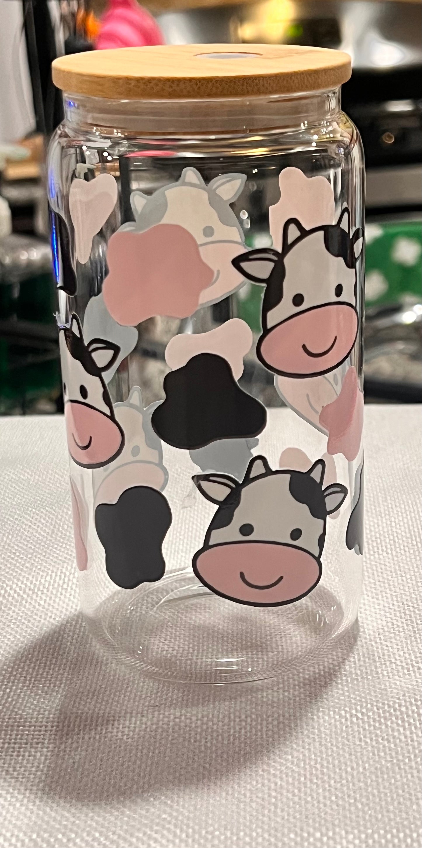 Cows 🐮 16oz glass cup