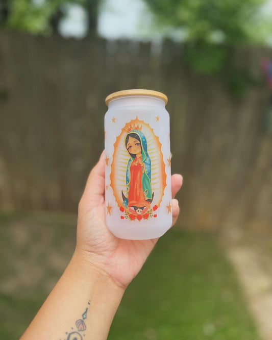 Virgencita glass cup