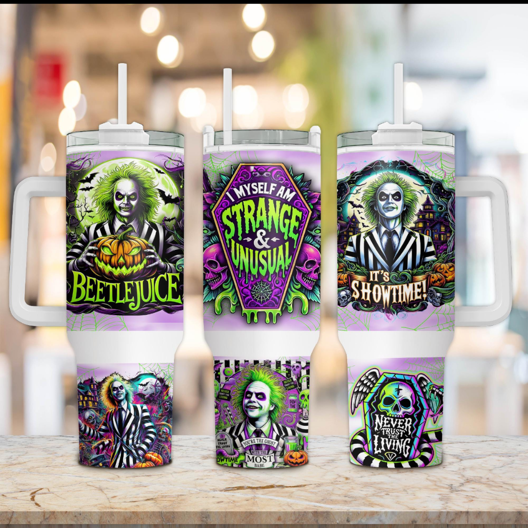 Beetlejuice 40oz tumbler