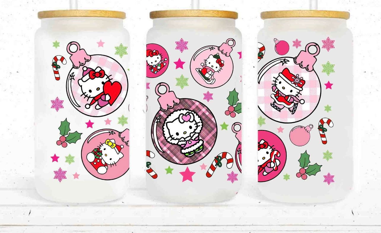 Hello Kitty Christmas ornaments glass cup