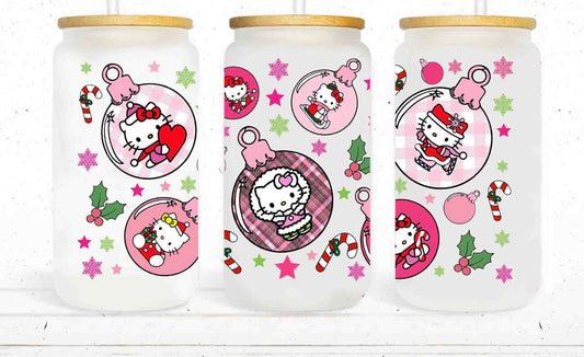 Hello Kitty Christmas ornaments glass cup