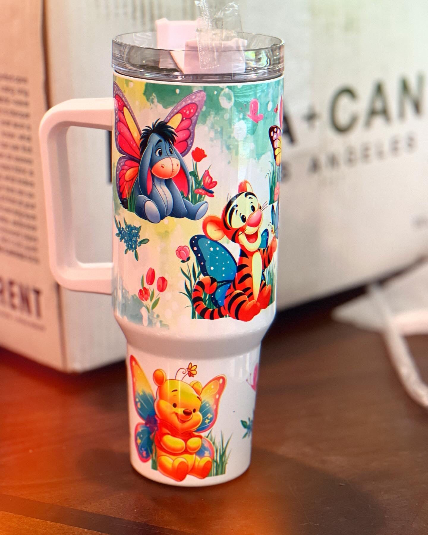 Winnie and friends spring time 40oz tumbler