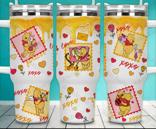 Valentine bear 40oz tumbler