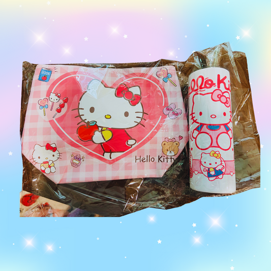 Hello Kitty handbag and tumbler set
