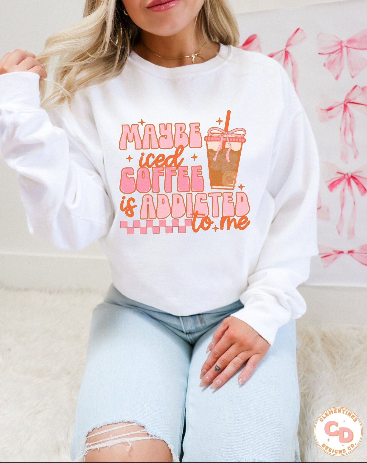 Maybe iced coffee is addicted to me sweater