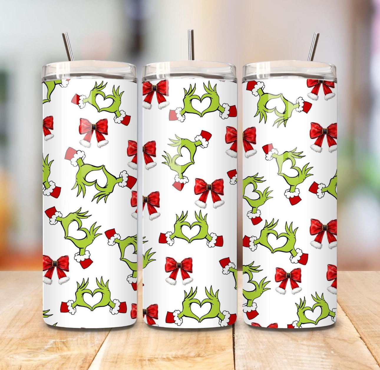 Grinch coquette 20oz tumbler