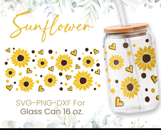 Sunflower Glass Cup