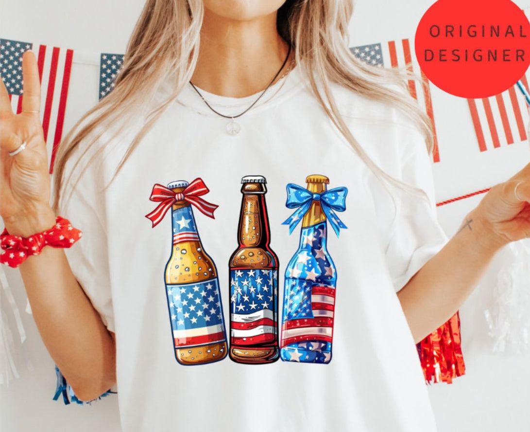 4th of July Beer Coquette T-Shirt