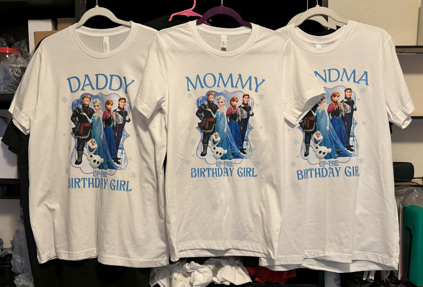 FROZEN BIRTHDAY TSHIRTS