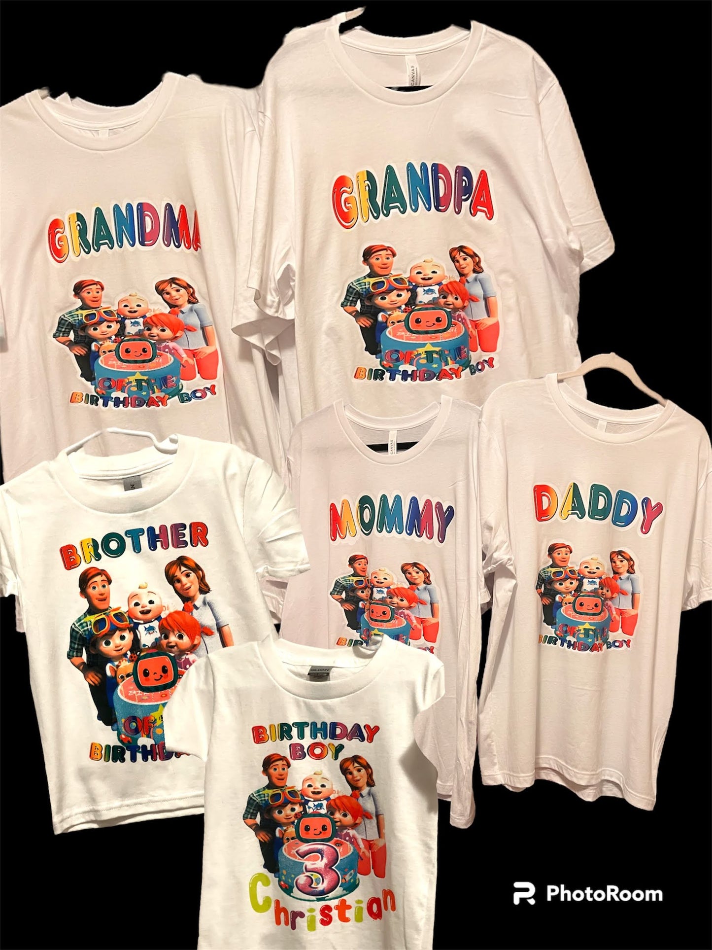 COCOMELON FAMILY BIRTHDAY TSHIRTS